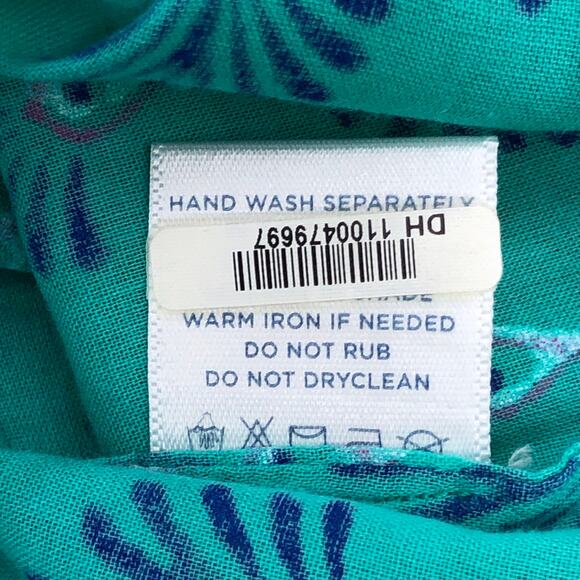 Roller Rabbit Womens Size M Top Checha Arles Shirt Tunic Split Neck 3/4 Sleeve - Picture 15 of 16